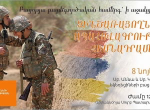 Նոյեմբերի 8 -ին՝ ի աջակցություն Զինծառայողների ապահովագրության հիմնադրամի