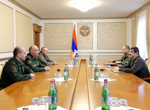 Президент Арцаха принял военного прокурора Армении Ваге Арутюняна