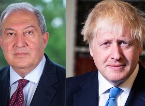 Армена Саркисяна поздравил премьер-министр Великобритании Борис Джонсон