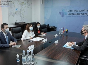 Առողջապահության նախարարն ընդունել է Շվեդիայի դեսպան Պատրիկ Սվենսոնին