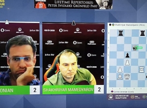 Լևոն Արոնյանը Շախրիյար Մամեդյարովի հետ խաղում ձեռքից բաց թողեց հաղթանակը