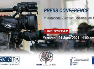 International election observers to Armenia’s early parliamentary elections held press conference