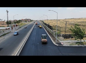 Արևմտյան օղակաձև ճանապարհի Չաուշ-Շերամ հատվածն ասֆալտապատվում է. ներգրավված է 15 միավոր տեխնիկա