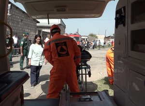 Տուժածների տարահանում, հրդեհի մարում    Մասիսում  անցկացվել է հատուկ տակտիկական վարժանք