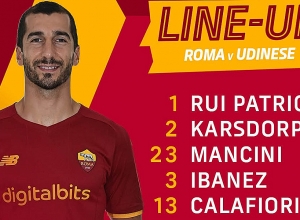 Ուղիղ. «Ռոմա» - «Ուդինեզե». թիմերի 100-րդ հանդիպումը` Մխիթարյանի մասնակցությամբ