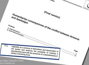 В резолюцию ПАСЕ включено предложение Омбудсмена РА о создании демилитаризованной зоны вокруг границ РА