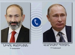 Նիկոլ Փաշինյանը հեռախոսազրույց է ունեցել Վլադիմիր Պուտինի հետ