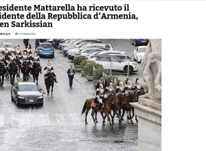 Իտալական մամուլը լայնորեն լուսաբանել է ՀՀ նախագահի առաջին պետական այցն այդ երկիր