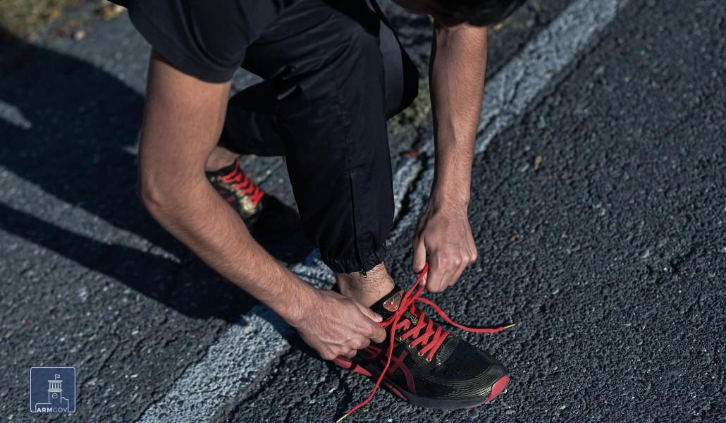 վազքի նախապատրազտվելիս