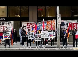 Կանադահայ երիտասարդների ցույցը Ադրբեջանի դեսպանատան դիմաց