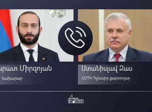 Արարատ Միրզոյանը հեռախոսազրույց է ունեցել ՀԱՊԿ Գլխավոր քարտուղար Ստանիսլավ Զասի հետ