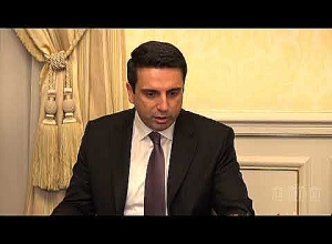Ալեն Սիմոնյանի հանդիպումը Ֆրանսիայի Սենատի նախագահ Ժերար Լարշենի հետ