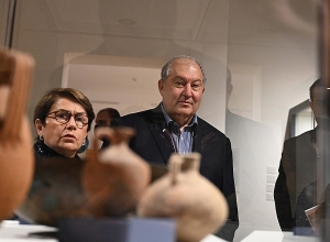 Նախագահ Արմեն Սարգսյանը և տիկին Նունե Սարգսյանը  դիտել են «Մեկ օր Պոմպեյում» ցուցադրությունը