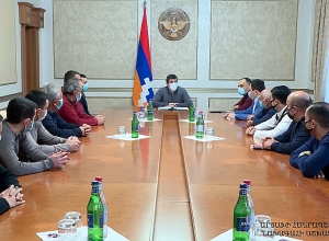 Հարությունյանն ընդունել է Արցախի ֆուտբոլային լիգայի անդամ ակումբների ներկայացուցիչներին