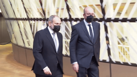 Пашинян встретился с председателем Европейского совета Шарлем Мишелем