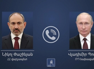 Пашинян провёл телефонный разговор с Владимиром Путиным