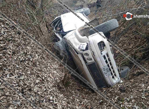 Տավուշում «Isuzu»-ն մոտ 100 մետր գլորվել է ձորը․ կա 1 զոհ, 3 վիրավոր