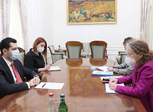 Вице-премьер Амбарцум Матевосян принял исполняющую обязанности Постоянного координатора ООН в Армении