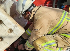 Հեղուկ գազով բեռնված բեռնատարը կողաշրջվել է․ տուժել է իրանցի վարորդը