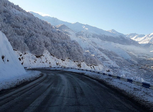 Ստեփանավանի ոլորաններում տեղ-տեղ մերկասառույց է