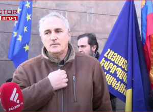 Բողոքի ակցիա ՌԴ դեսպանատան դիմաց՝ ընդդեմ Ուկրաինա ներխուժման․ ՈՒՂԻՂ