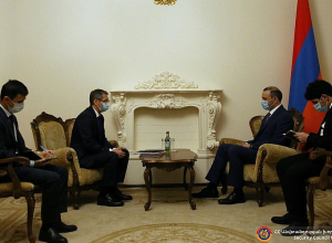 Армен Григорян встретился с послом Республики Казахстан Болатом Бариевичем Иманбаевым