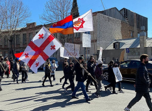 Թբիլիսիի Հավլաբարում անցկացվել է նկարների ցուցադրություն և երթ՝ նվիրված Սումգայիթի, Բաքվի, Մարաղայի ջարդերին