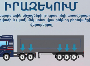ՀՀ ՔՏՀԱ Տեսչական մարմինը՝ ծանրաքաշ բեռներ փոխադրողներին և տնտեսվարողներին