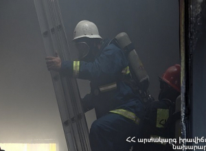 Երևանի Արշակունյաց պողոտայում գտնվող շինարարական հրապարակում այրվել է տնակ