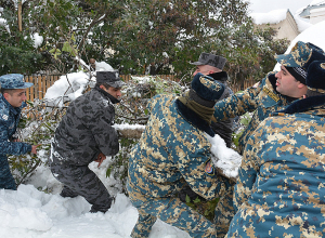 Ոստիկաններն ու փրկարարներն՝ ընդդեմ ձյան