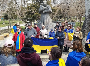 Ուկրաինայի հետ համերաշխության հերթական ակցիա Երևանում