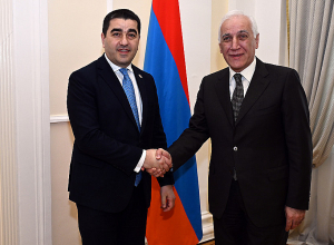 Նախագահ Վահագն Խաչատուրյանն ընդունել է Վրաստանի խորհրդարանի նախագահի գլխավորած պատվիրակությանը