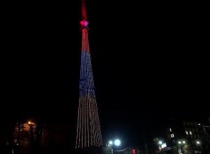 В связи с официальным визитом Пашиняна в РФ телебашня Нижнего Новгорода осветилась цветами армянского триколора