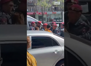 Ոստիկանները բերման ենթարկեցին ցուցարարին