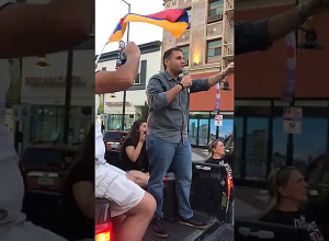 Акция протеста в Лос-Анджелесе