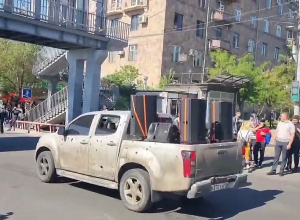 В общине Ачапняк перекрыт перекрёсток Алабян Арзуманян