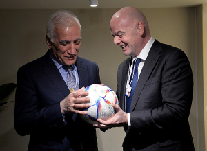 Նախագահ Վահագն Խաչատուրյանը հանդիպել է ՖԻՖԱ ի նախագահ Ջաննի Ինֆանտինոյի հետ