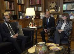 Արարատ Միրզոյանի հանդիպումը Հունաստանի նախագահ Կատերինա Սակելլարոպուլուի հետ