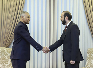 Արարատ Միրզոյանի հանդիպումը Հնդկաստանի ԱԳՆ Արևմտյան ուղղության քարտուղար Սանջայ Վերմայի հետ