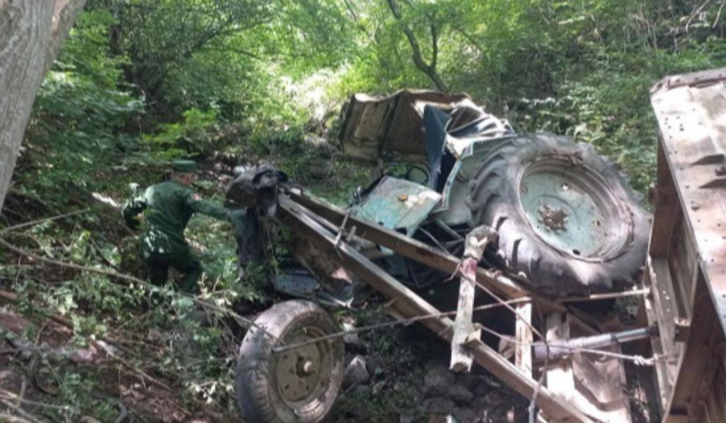 տրակտոր վթարված