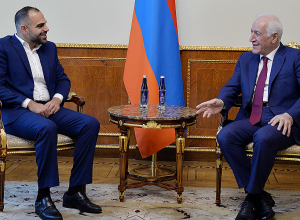 Նախագահ Վահագն Խաչատուրյանն ընդունել է Շվեդիայի խորհրդարանի պատգամավոր Արին Կարապետին