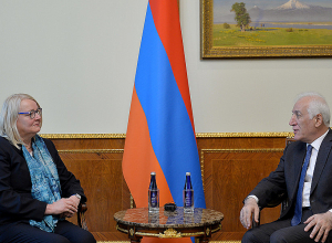 Նախագահ Վահագն Խաչատուրյանը հրաժեշտի հանդիպում է ունեցել Հայաստանում Լատվիայի դեսպանի հետ