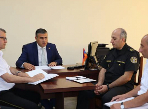 Սերգեյ Մեղրյանը խորհրդակցություն է անցկացրել Հարկադիր կատարումն ապահովող ծառայության Սյունիքի մարզային բաժնում