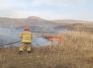 Սյունիքի մարզի Խոտ գյուղում այրվում է ցորենի արտ