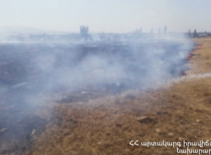 Հրդեհ է բռնկվել Եղեգ գյուղի սկզբնամասում