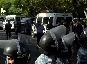 Ոստիկանները բերման ենթարկեցին ցուցարար կնոջը