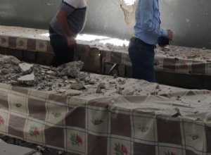 Քարաշենում արկակոծության հետևանքով վնասվել է գյուղի հանդիսությունների սրահը