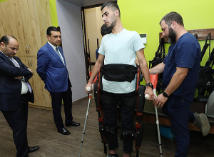 Վիրավոր զինծառայողները հնարավորություն ունեն օգտվել նոր ձեռք բերված էկզոսկելետոն աջակցող սարքից