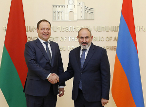 Նիկոլ Փաշինյանը հյուրընկալել է Հայաստան ժամանած Բելառուսի վարչապետ Ռոման Գոլովչենկոյին