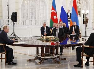 Սոչիում ՀՀ վարչապետի, ՌԴ և Ադրբեջանի նախագահների եռակողմ հանդիպմանն ընդունվել է հայտարարություն